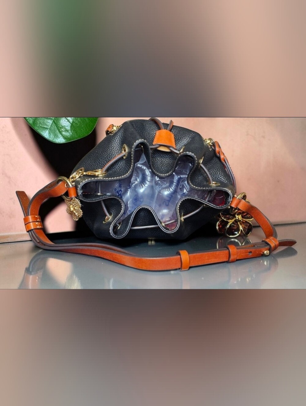Dooney & Bourke Pebble Leather Cooper Drawstring Bag - Picture 3 of 15